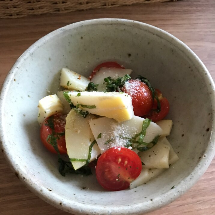 タケノコとミニトマトの炒めもの